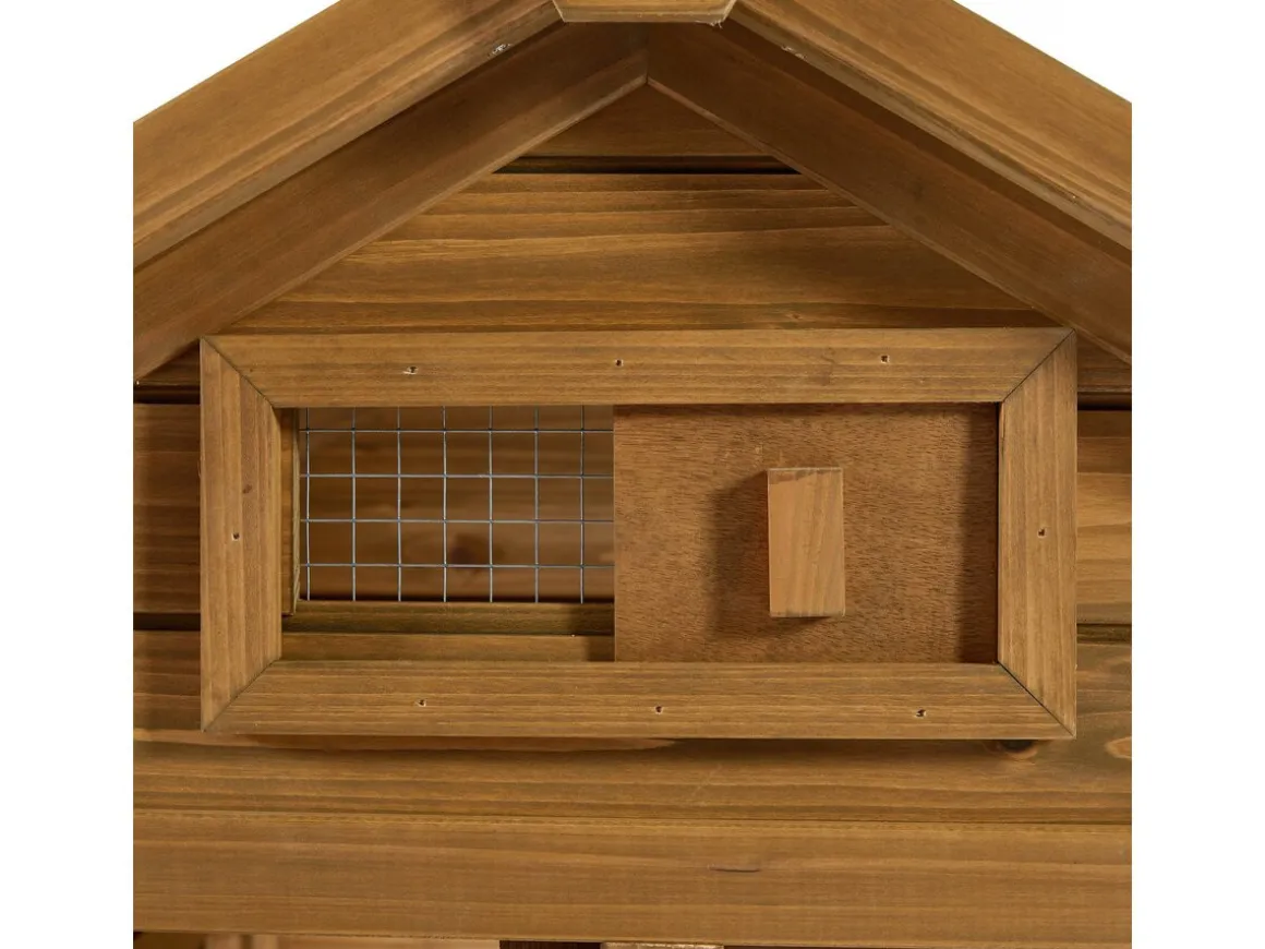 Poulailler "Poulette" avec pondoir en bois - Marron