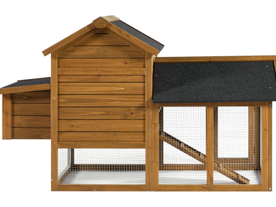 Poulailler "Poulette" avec pondoir en bois - Marron
