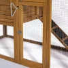 Poulailler "Princesse" avec pondoir en bois - 4 poules - Marron