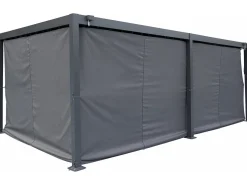 Rideau pour pergola bioclimatique "Kensington" - 3 x 6 m - Gris
