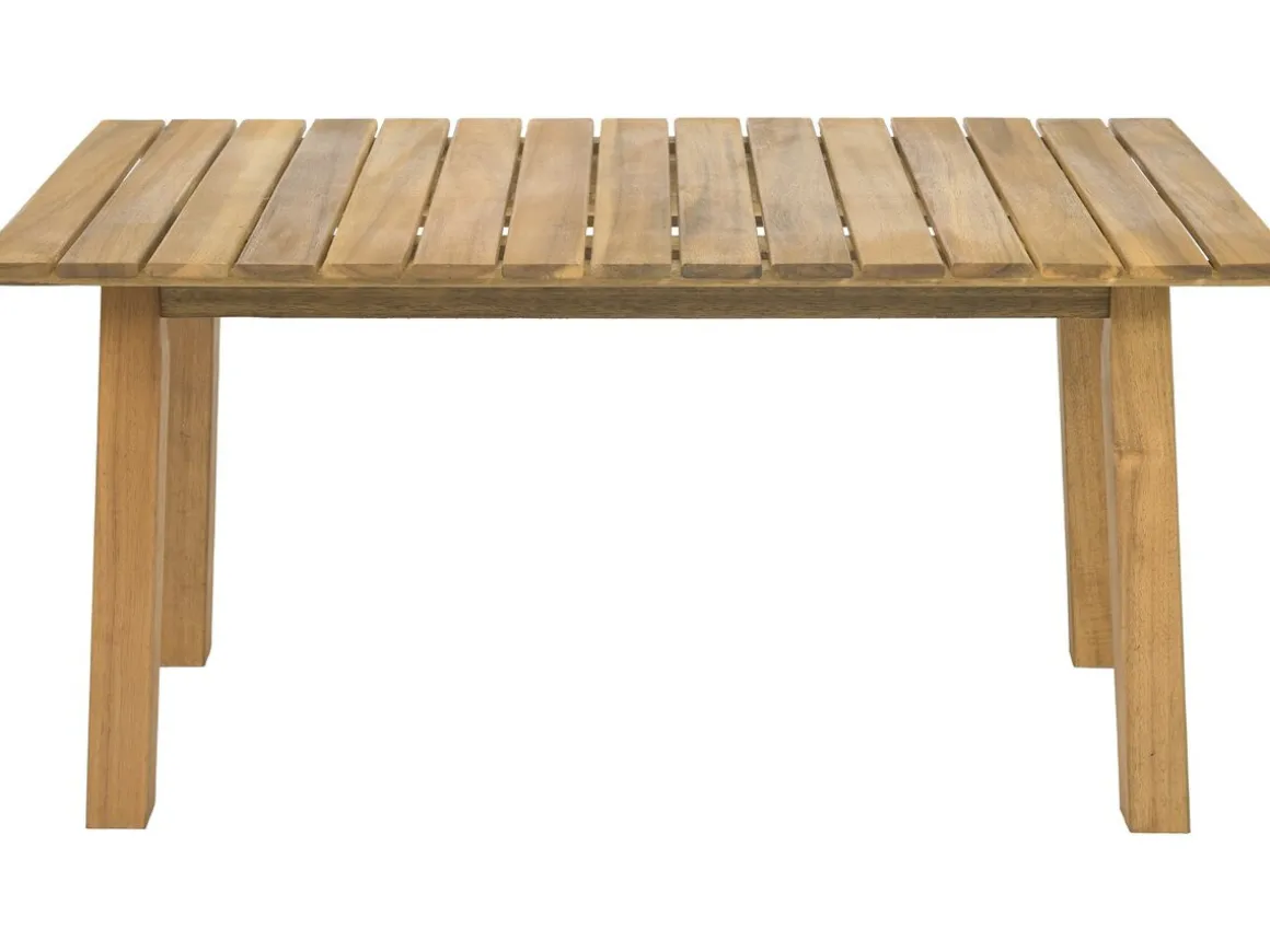 Salon de jardin en bois avec coussins inclus "Beckham" - 4 places - Beige