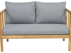 Salon de jardin en bois avec coussins inclus