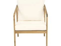 Salon de jardin en bois d'acacia avec coussins 