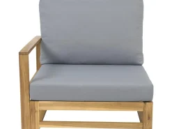 Salon de jardin en bois d'acacia avec coussins 