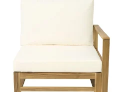 Salon de jardin en bois modulable avec coussins 