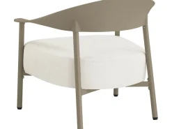 Salon de jardin en métal et plastique "Céora" - 4 places - Taupe