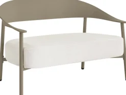 Salon de jardin en métal et plastique "Céora" - 4 places - Taupe