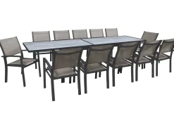 Salon de jardin repas extensible 