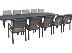 Salon de jardin repas extensible 
