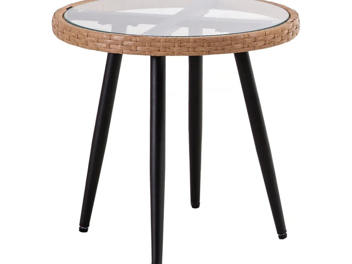 Salon de jardin rotin "Vela" - 2 places - Marron