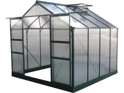 Serre jardin polycarbonate "Dahlia" Vert Sapin 6,15 m²