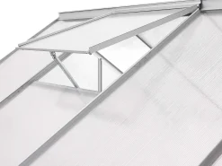 Serre jardin polycarbonate 190 x 190 x 195 cm "Basilic" - 3,61 m² - Gris
