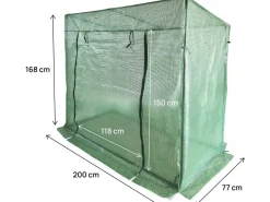Serre tomates de jardin "Lys" - 1.6 m² - 130g - Vert
