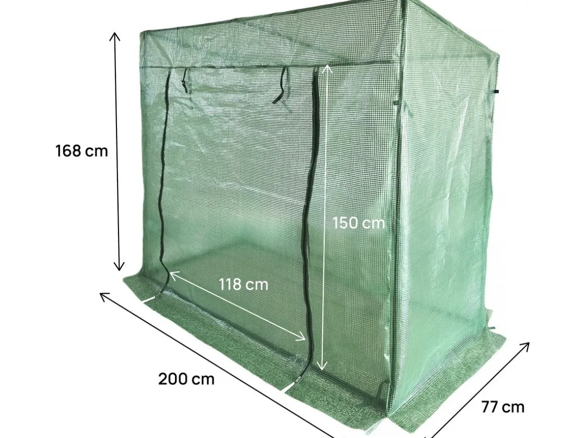 Serre tomates de jardin "Lys" - 1.6 m² - 130g - Vert