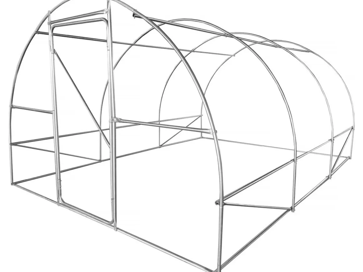 Serre tunelle de jardin avec porte 4 x 3 m "Mimosa" - 12 m² - 180g - Blanc