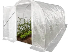 Serre tunelle de jardin avec porte 4,5 x 2 m