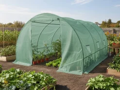 Serre tunelle de jardin 4 x 3 m "Lys" - 12 m² - 140g - Vert