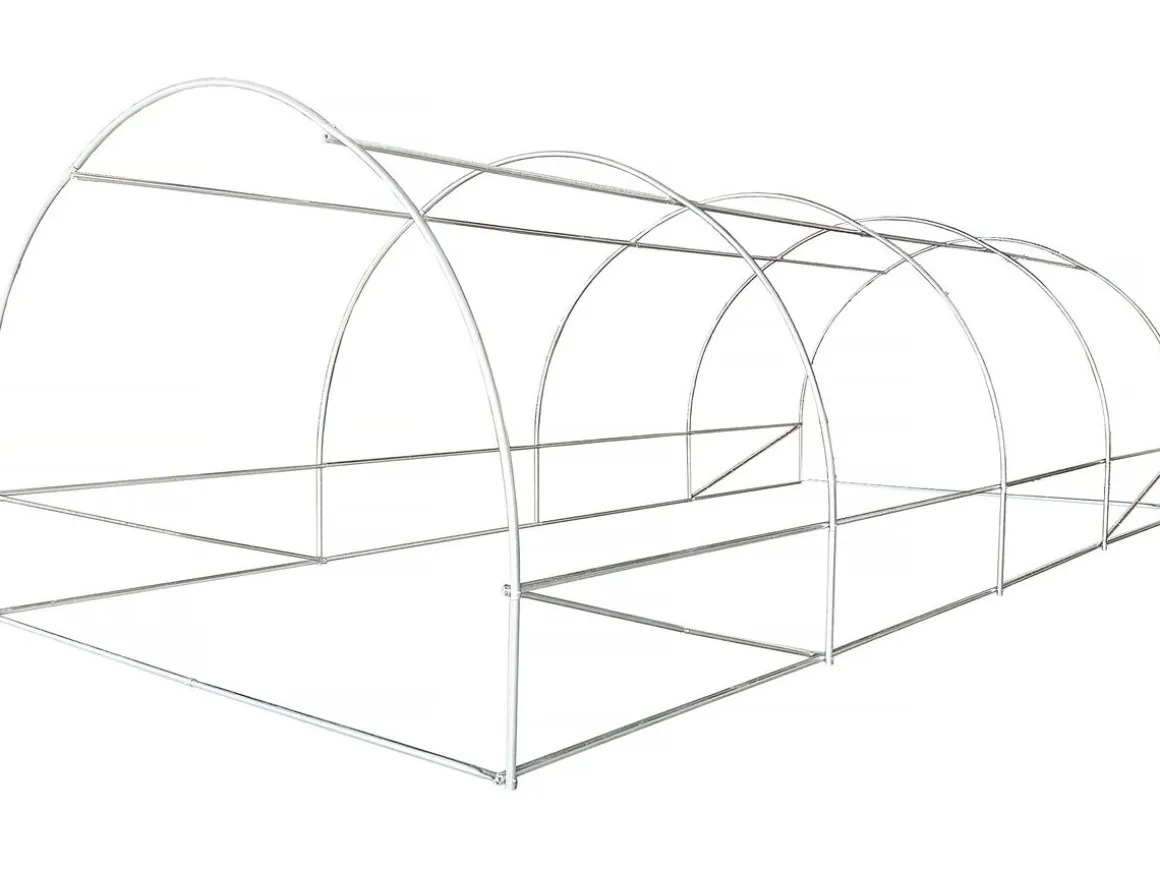 Serre tunelle de jardin 6 x 3 m "Lys" - 18 m² - 140g - Vert