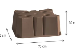 Socle pour récupérateur d'eau 500 L - 75 x 60 x30 cm - Taupe