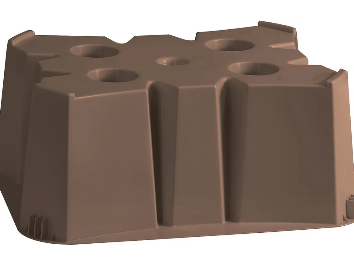 Socle pour récupérateur d'eau 500 L - 75 x 60 x30 cm - Taupe