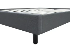 Sommier "Andy" en tissu - 160 x 200 cm - Gris anthracite