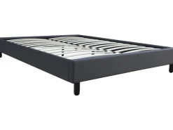 Sommier "Andy" - 160 x 200 cm - PVC - Gris anthracite