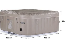 SPA GONFLABLE MONAC EN PVC - 6 PLACES - TAUPE/CREME