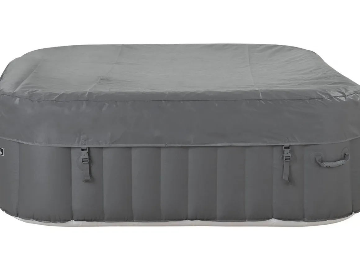 Spa gonflable "RIVIERA" en PVC - 6 places - Gris/blanc