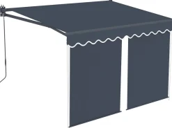 Store banne avec lambrequin en aluminium 2 x 3 m  "Shadow" - Gris anthracite