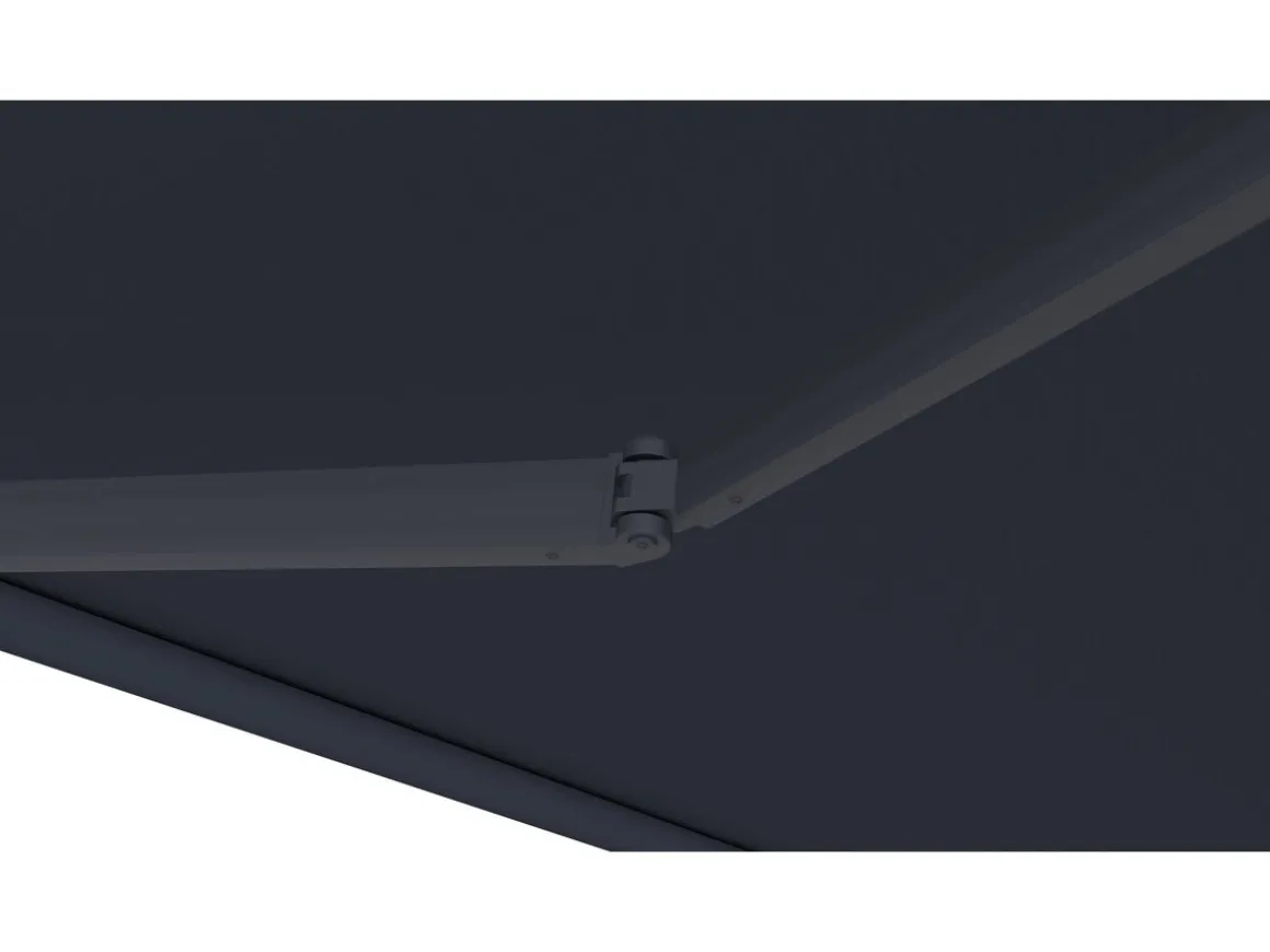 Store banne avec lambrequin en aluminium 2 x 3 m "Shadow" - Gris anthracite