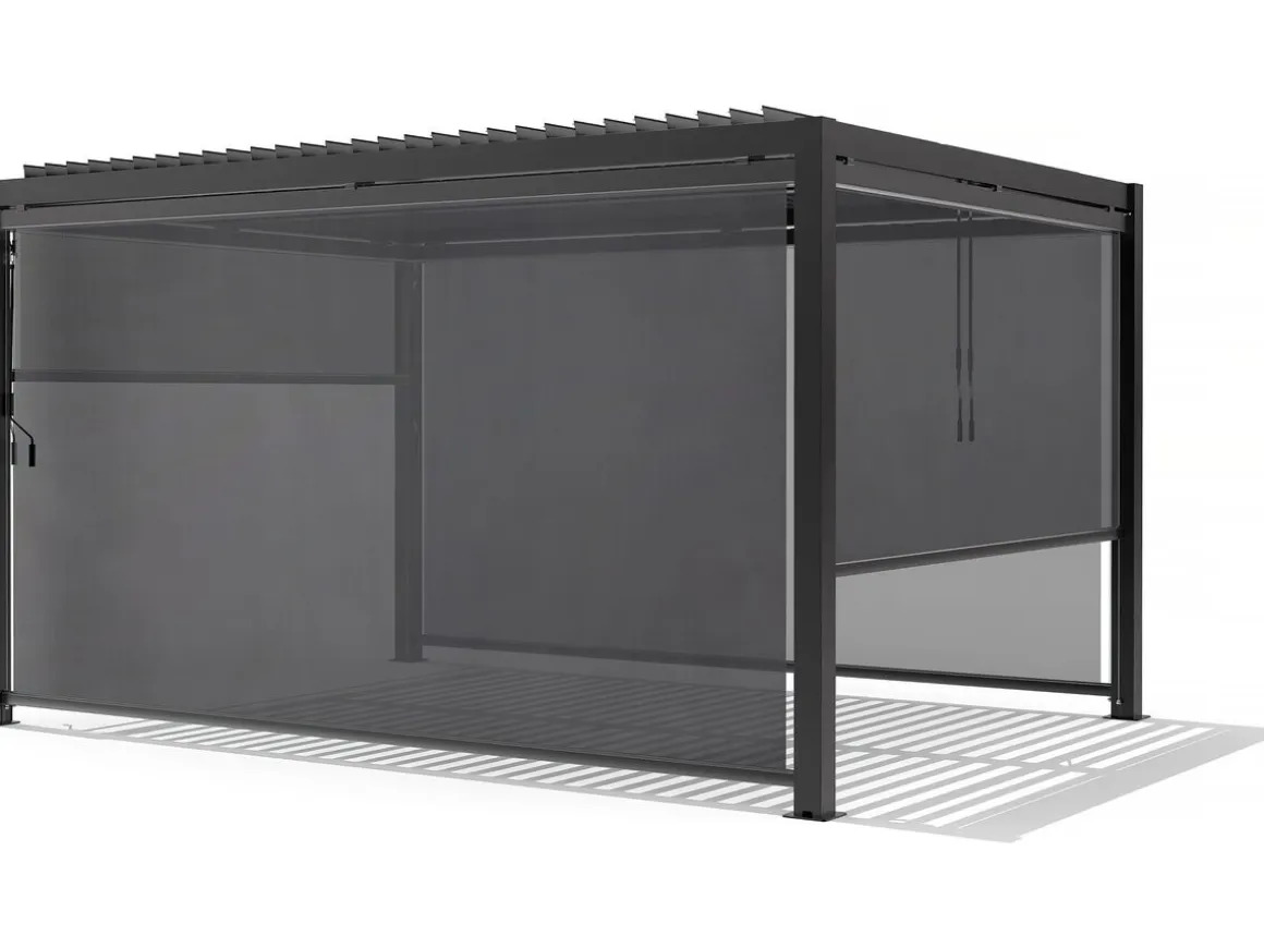 Store pergola bioclimatique - 277 x 208 cm - Gris anthracite