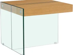 Table basse "Agrigento" - 60 x 60 x 50 cm - Finition chêne