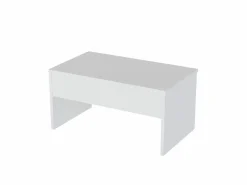 Table basse avec coffre de rangement en bois "Akilli" - 90 x 52 x 45 cm - Blanc