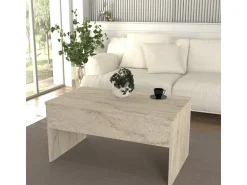 Table basse avec coffre de rangement en bois