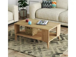Table basse en bois "Authentic" - 90 x 41 x 54 cm - Marron