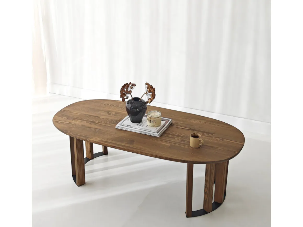 Table basse en bois "Elysia" - 120 x 60 x 40 cm - Marron