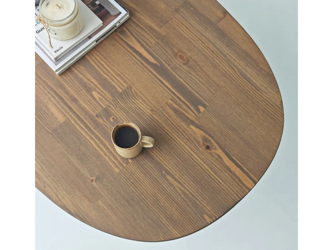 Table basse en bois "Elysia" - 120 x 60 x 40 cm - Marron