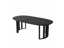 Table basse en bois "Elysia" - 120 x 60 x 40 cm - Noir