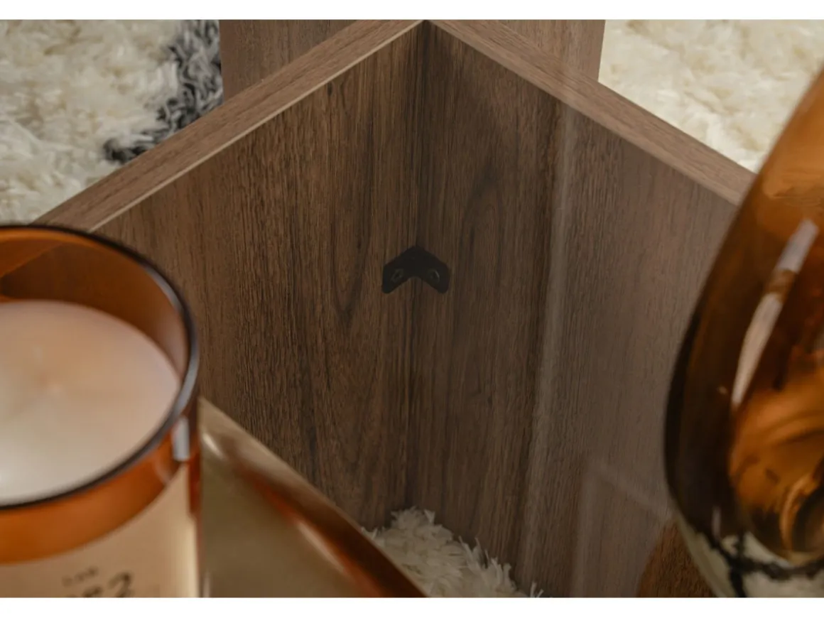 Table basse en bois "Flavio" - 105 x 65 x 30 cm - Noyer