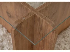 Table basse en bois "Flavio" - 105 x 65 x 30 cm - Pin atlantique
