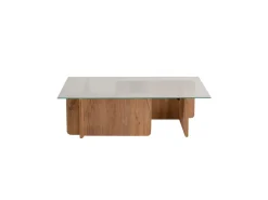 Table basse en bois "Flavio" - 105 x 65 x 30 cm - Pin atlantique