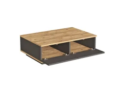 Table basse en bois "Frew" - 90 x 60 x 28 cm - Marron