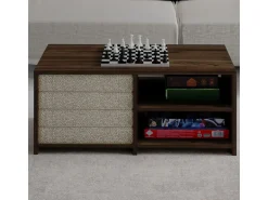 Table basse en bois "Gord" - 90 x 45 x 44 cm - Marron