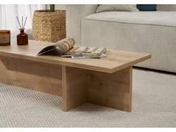 Table basse en bois "Harbor" - 120 x 45 x 30 cm - Chêne Saphir