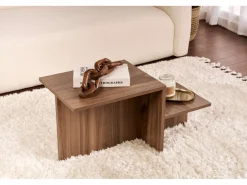 Table basse en bois "Harmony" - 80 x 40 x 40 cm - Noyer