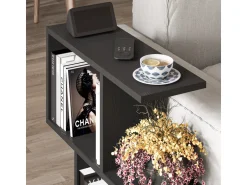 Table basse en bois "Homemania" - 60 x 20 x 60 cm - Bois Noir