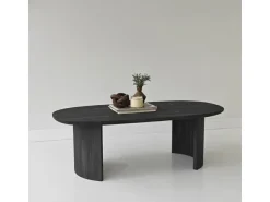 Table basse en bois "Hudson" - 120 x 60 x 40 cm - Gris anthracite