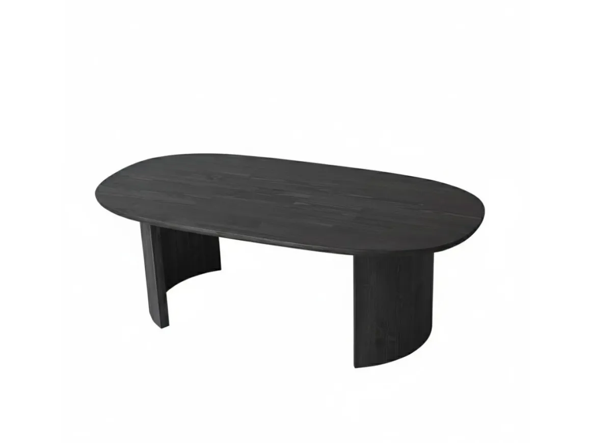 Table basse en bois "Hudson" - 120 x 60 x 40 cm - Gris anthracite