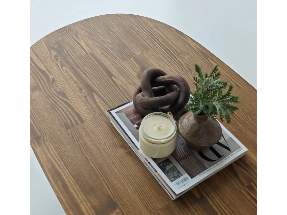 Table basse en bois "Hudson" - 120 x 60 x 40 cm - Marron