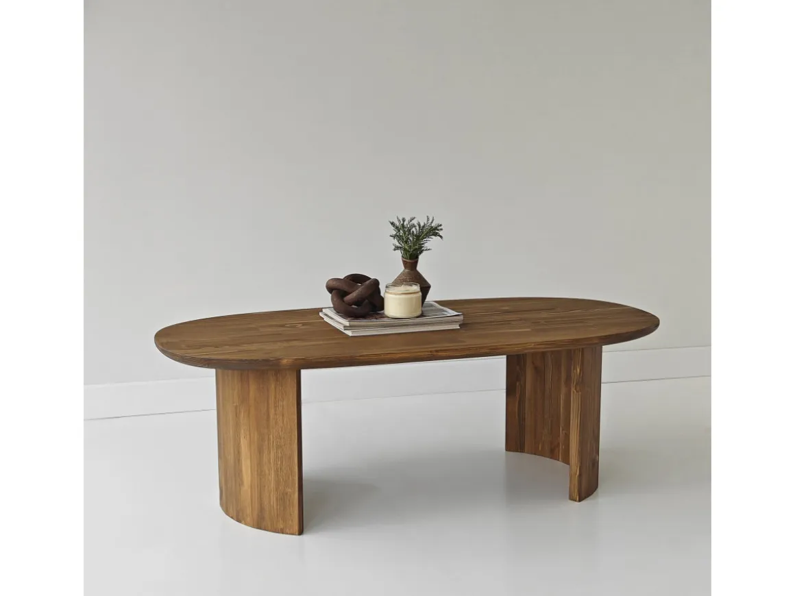 Table basse en bois "Hudson" - 120 x 60 x 40 cm - Marron